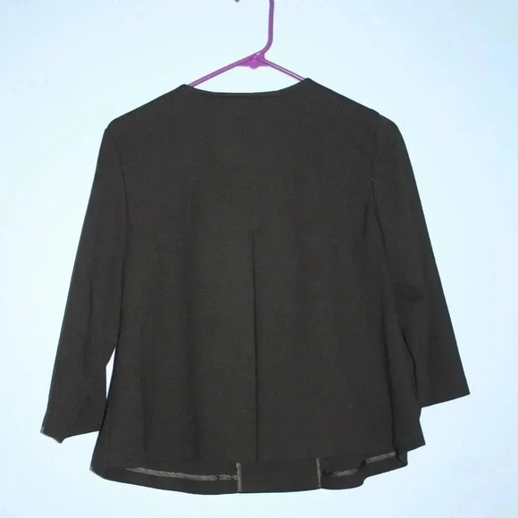 Coldwater Creek Black Blazer with Decorative Wood Buttons Petite Small - Picture 11 of 15